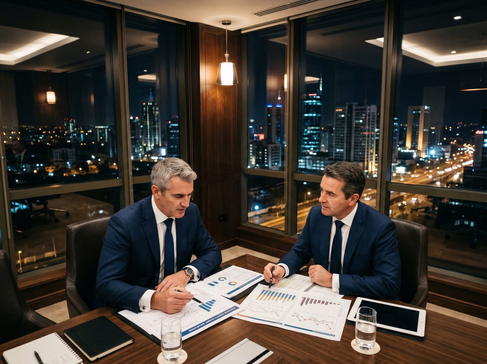 Institutional deal room — strategic advisory in Kampala